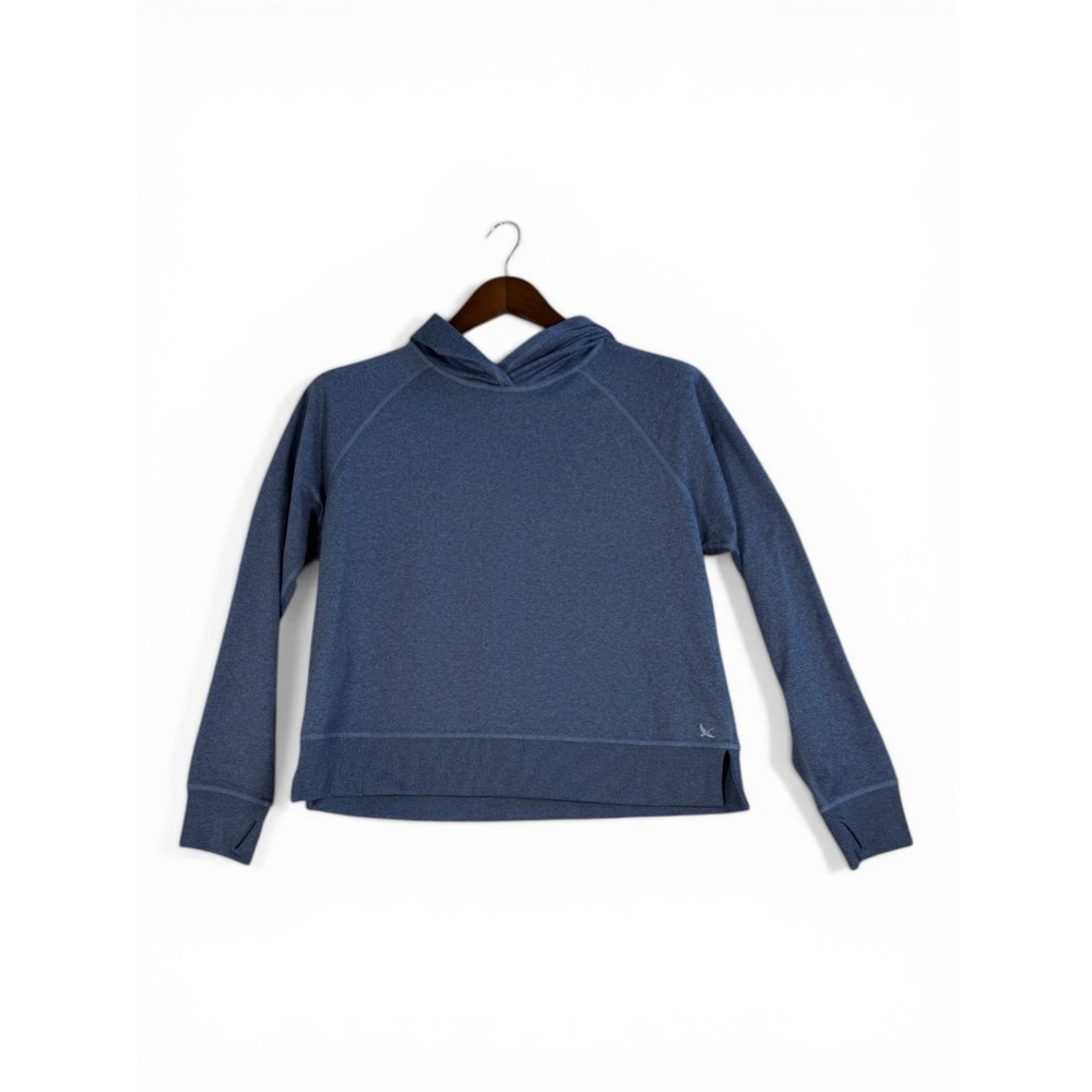 Eddie Bauer Sweatshirt Women's Size Large Blue Pullover Hoodie Lightweight Soft - Picture 5 of 11